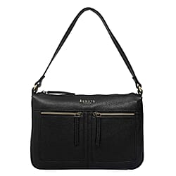 Genuine Leather Tote Bag - Black