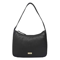 Genuine Leather Tote Bag - Black