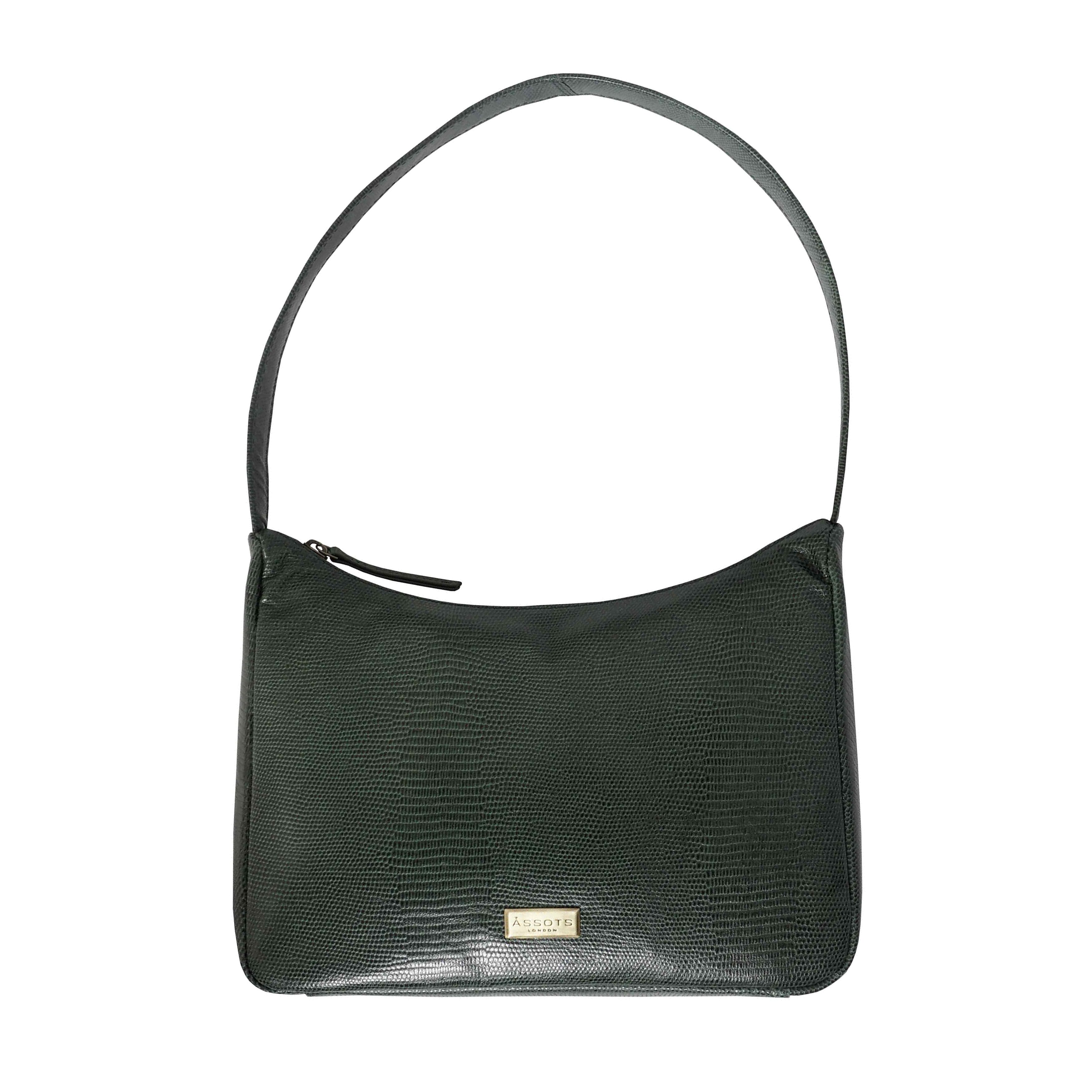 ASSOTS LONDON BRENDA Genuine Leather Tote Bag (Size 29x22x8 cm) - Green