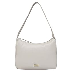 Genuine Leather Tote Bag - Ice Grey