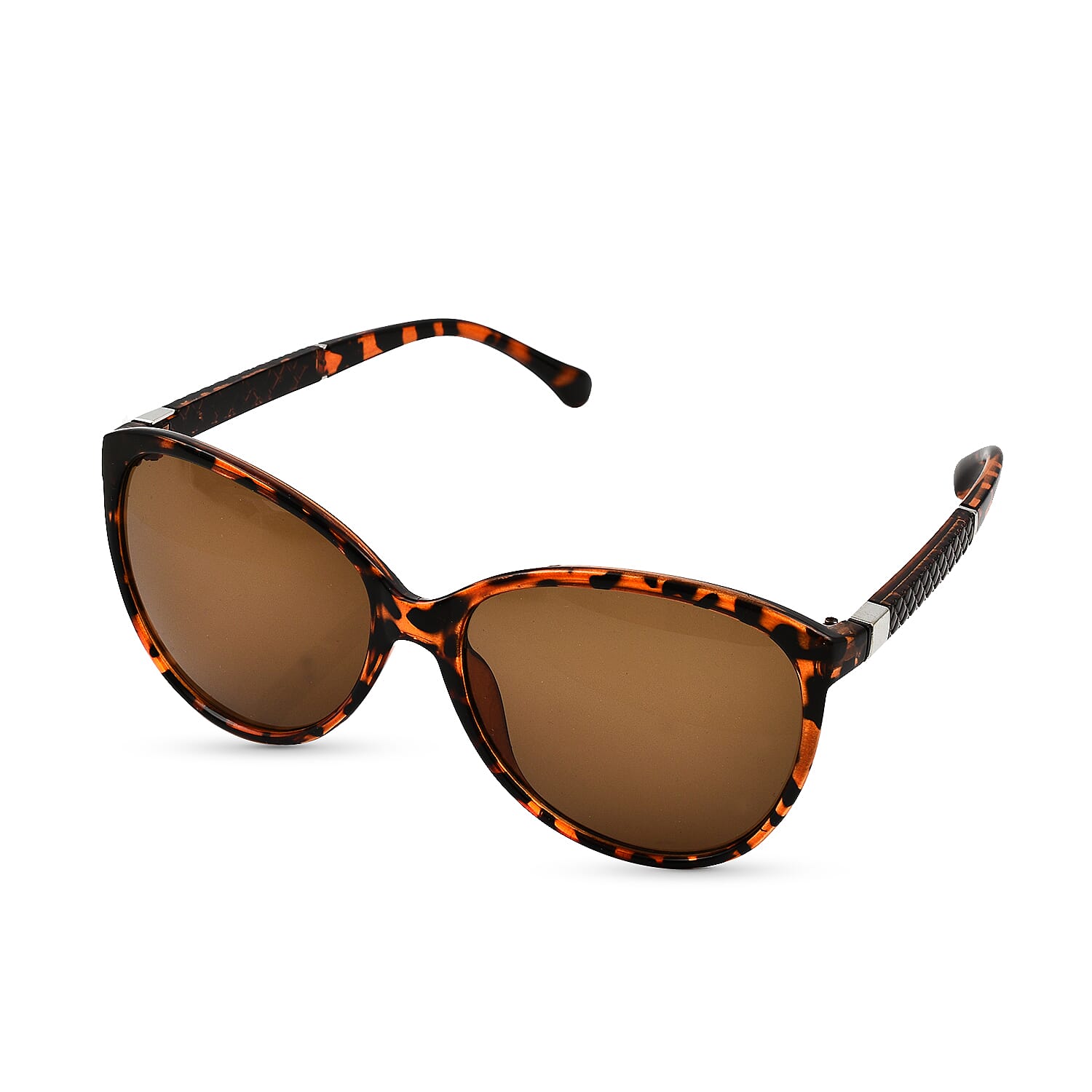 Women Scratch Resistant Animal Print Sunglasses with Ultra Violet Sunray Protection - Brown