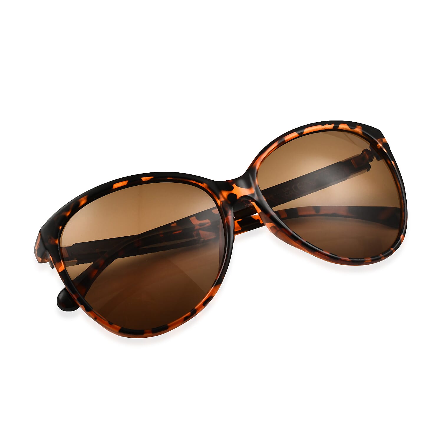 Women Scratch Resistant Animal Print Sunglasses with Ultra Violet Sunray Protection - Brown