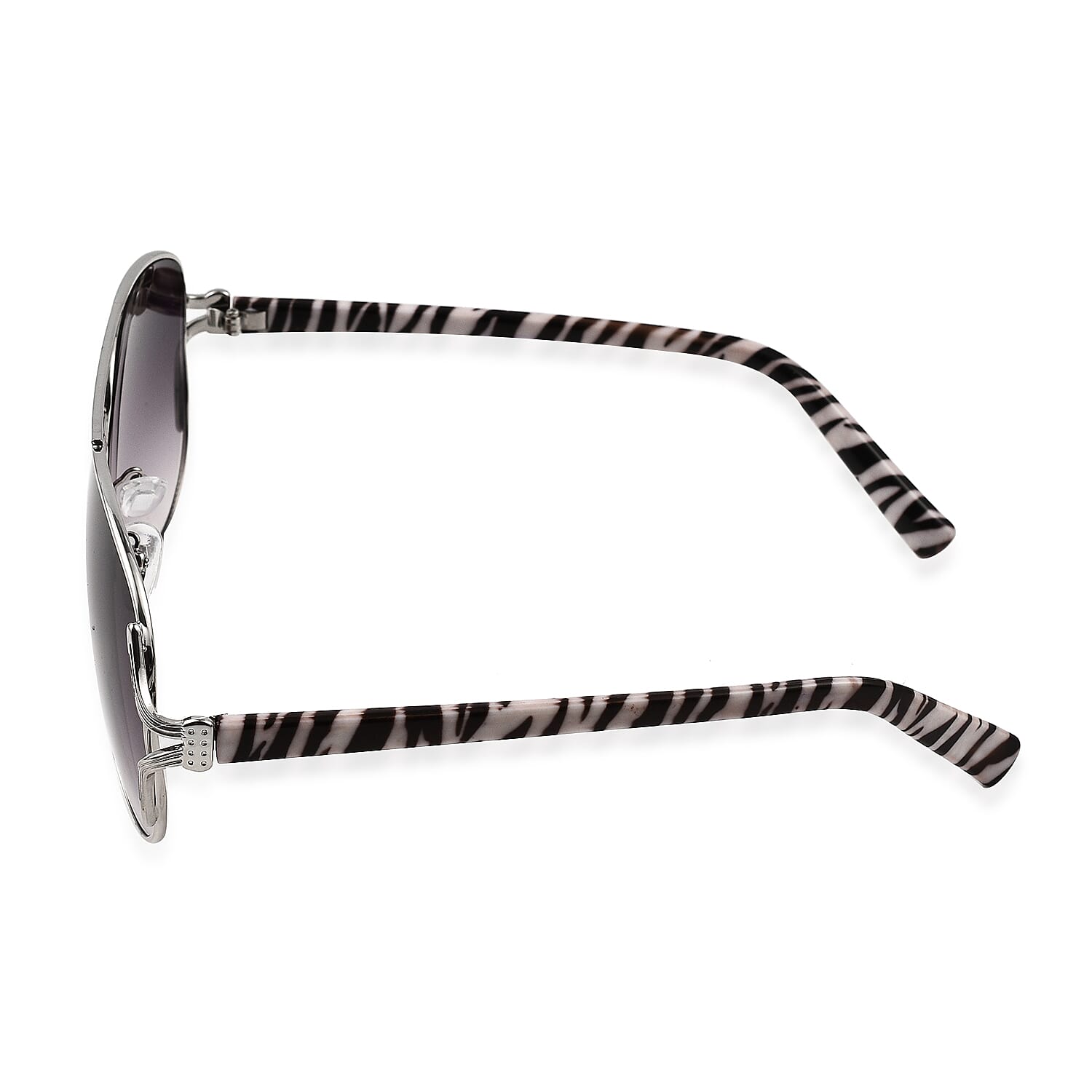 Women Scratch Resistant Animal Print Sunglasses with Ultra Violet Sun Ray Protection - Silver