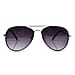 Scratch Resistant  Aviator Sunglasses with Blue Lenses and Ultra Violet Sun Ray Protection -  Silver