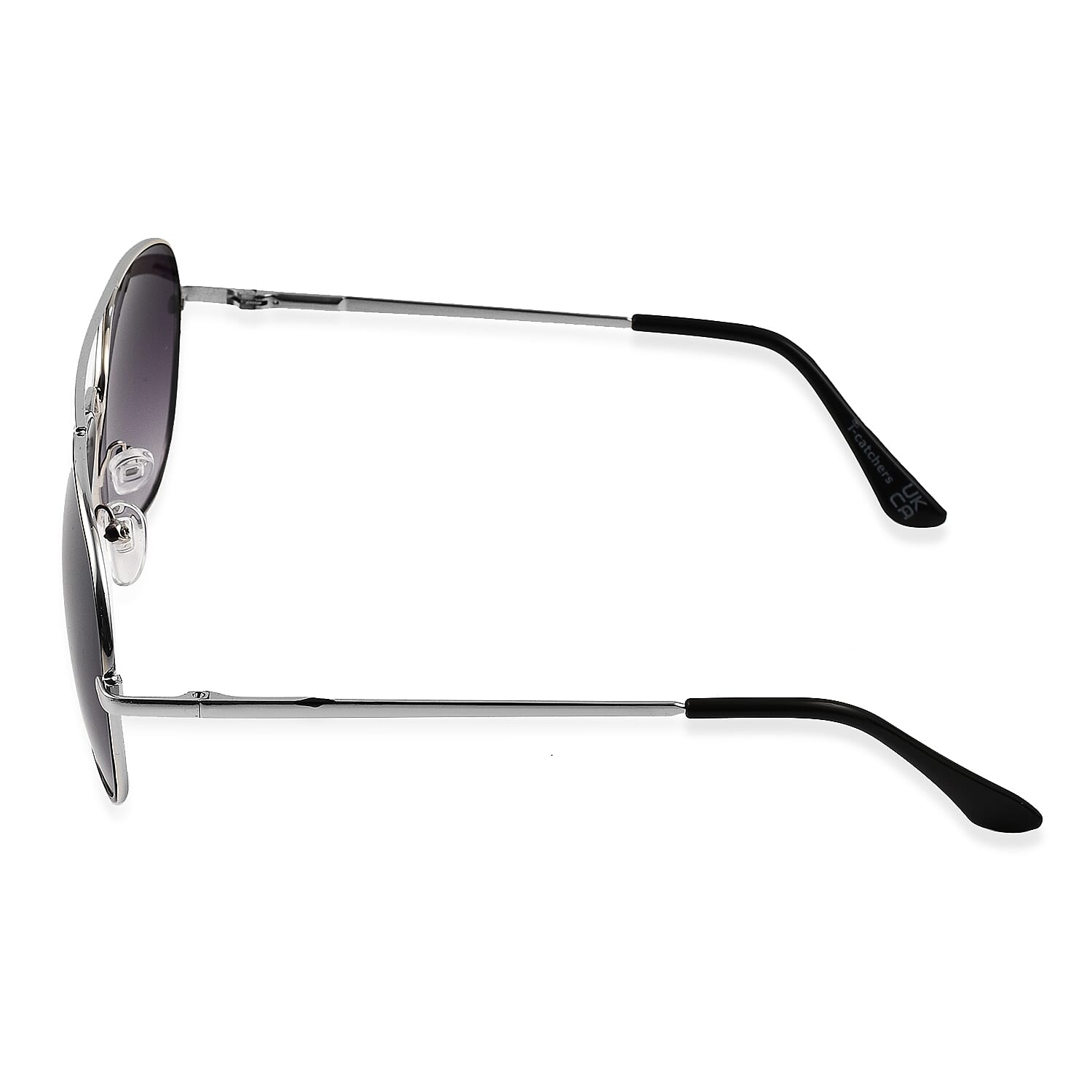 Scratch Resistant  Aviator Sunglasses with Blue Lenses and Ultra Violet Sun Ray Protection -  Silver