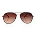 Scratch Resistant  Aviator Sunglasses with Brown Lenses and Ultra Violet Sun Ray Protection - Gold
