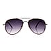 Scratch Resistant  Aviator Sunglasses with Blue Lenses and Ultra Violet Sun Ray Protection - Silver