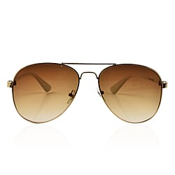 Women Scratch Resistant Aviator Sunglasses with Ultra Violet Sun Ray Protection - White