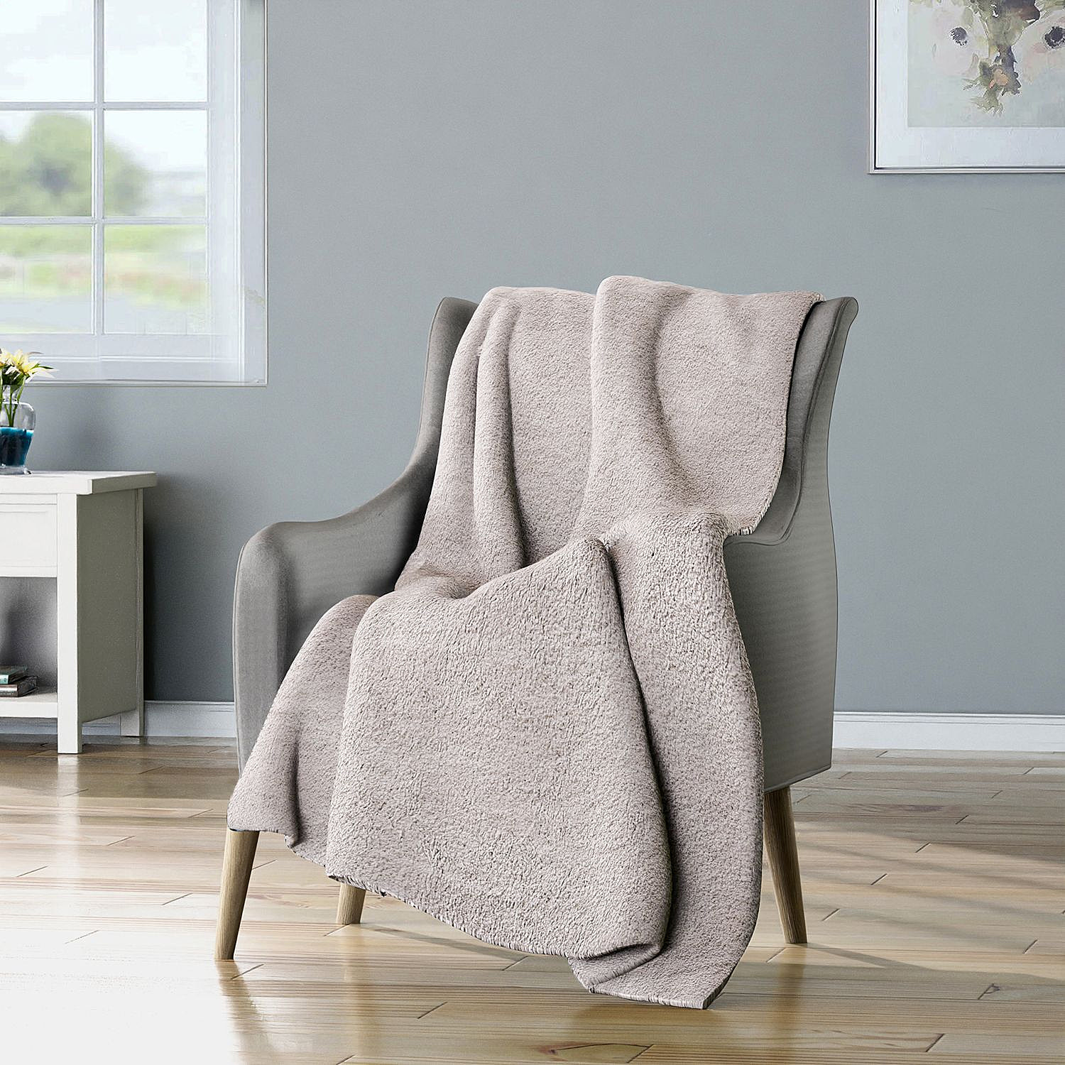 Solid-Colour-Cozy-Microfiber-Knitted-Blanket-(Size-127x152-Cm)-Coffee