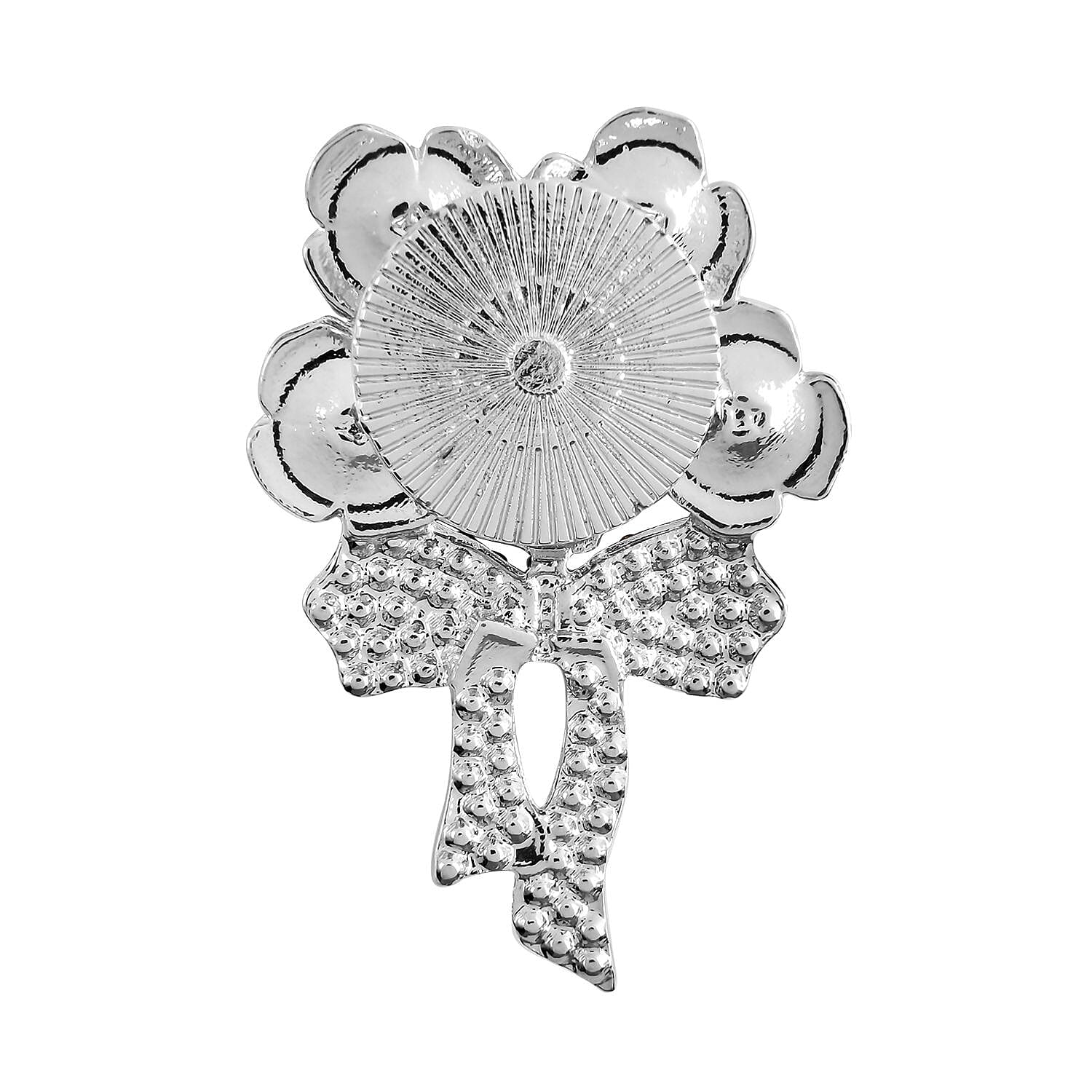 Multi Colour Austrian Crystal Bouquet of Poppy Flowers Brooch With Magnetic Lock in Yellow Gold Tone With Enamelling.