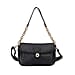 PU Check Crossbody Bag - Black