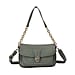 PU Check Crossbody Bag - Dark Green