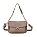 PU Check Crossbody Bag - Brown