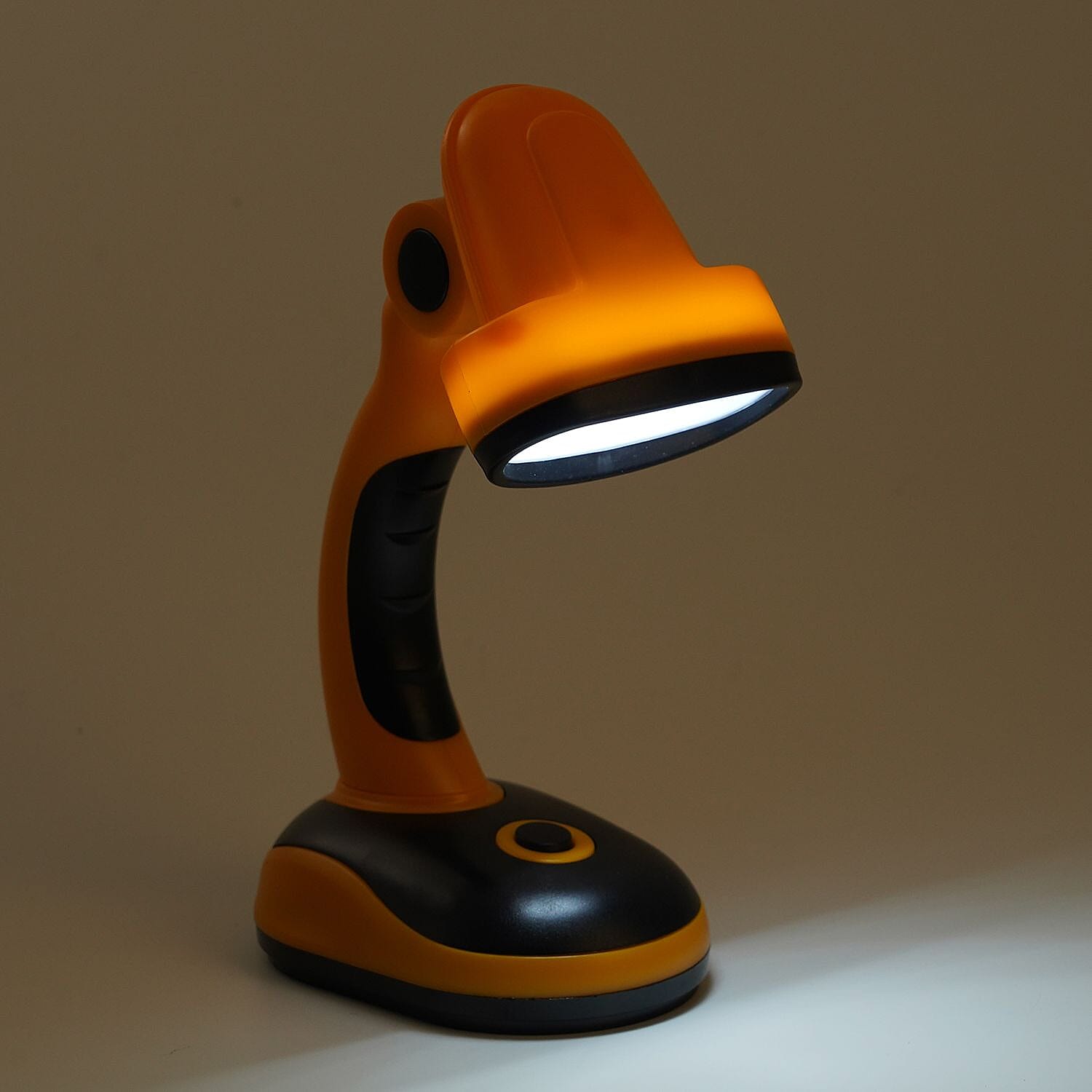Set of 2 Flexible Desk Lamp with LED Light - Yellow and Black - (Requires 3 xAA Batteries)