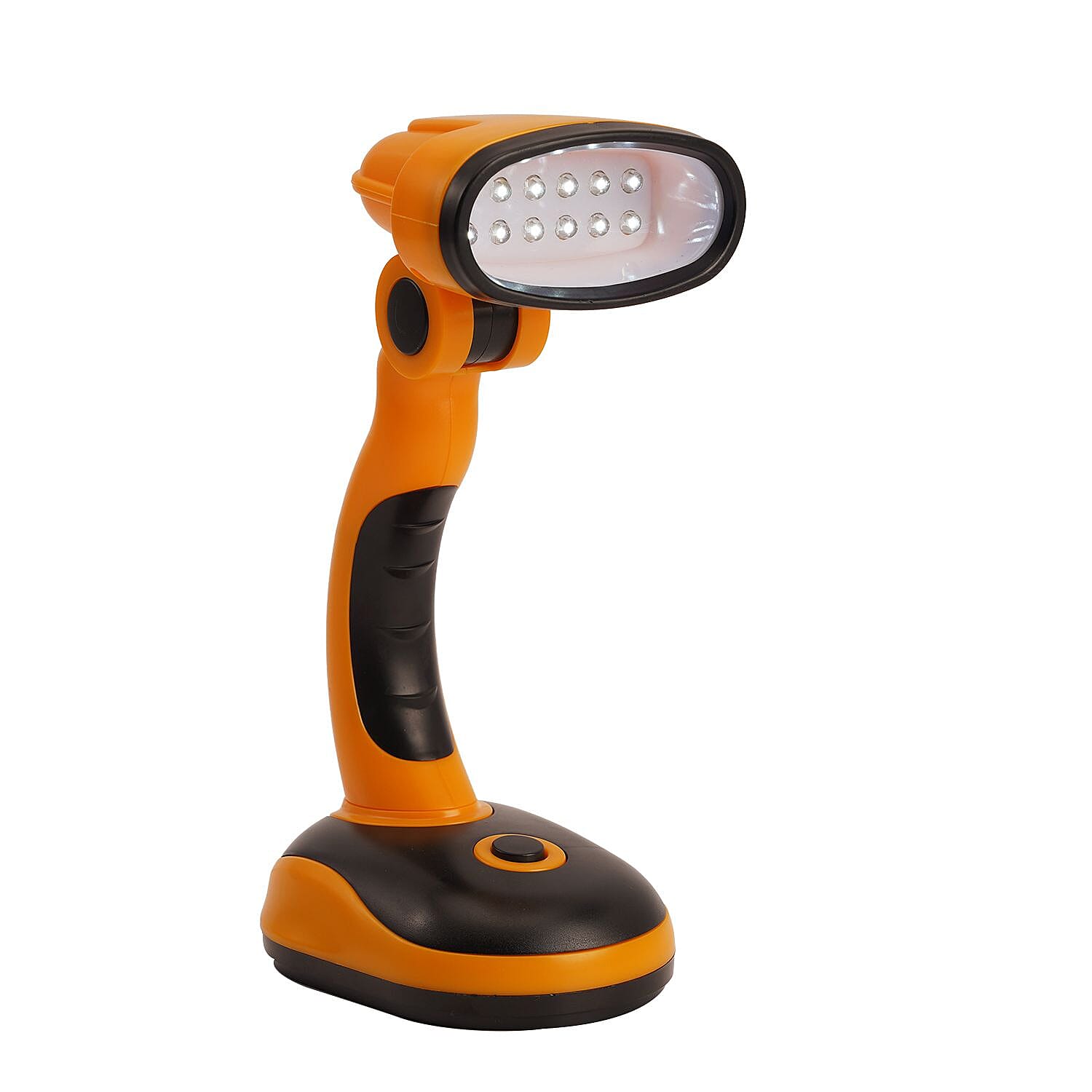 Set of 2 Flexible Desk Lamp with LED Light - Yellow and Black - (Requires 3 xAA Batteries)