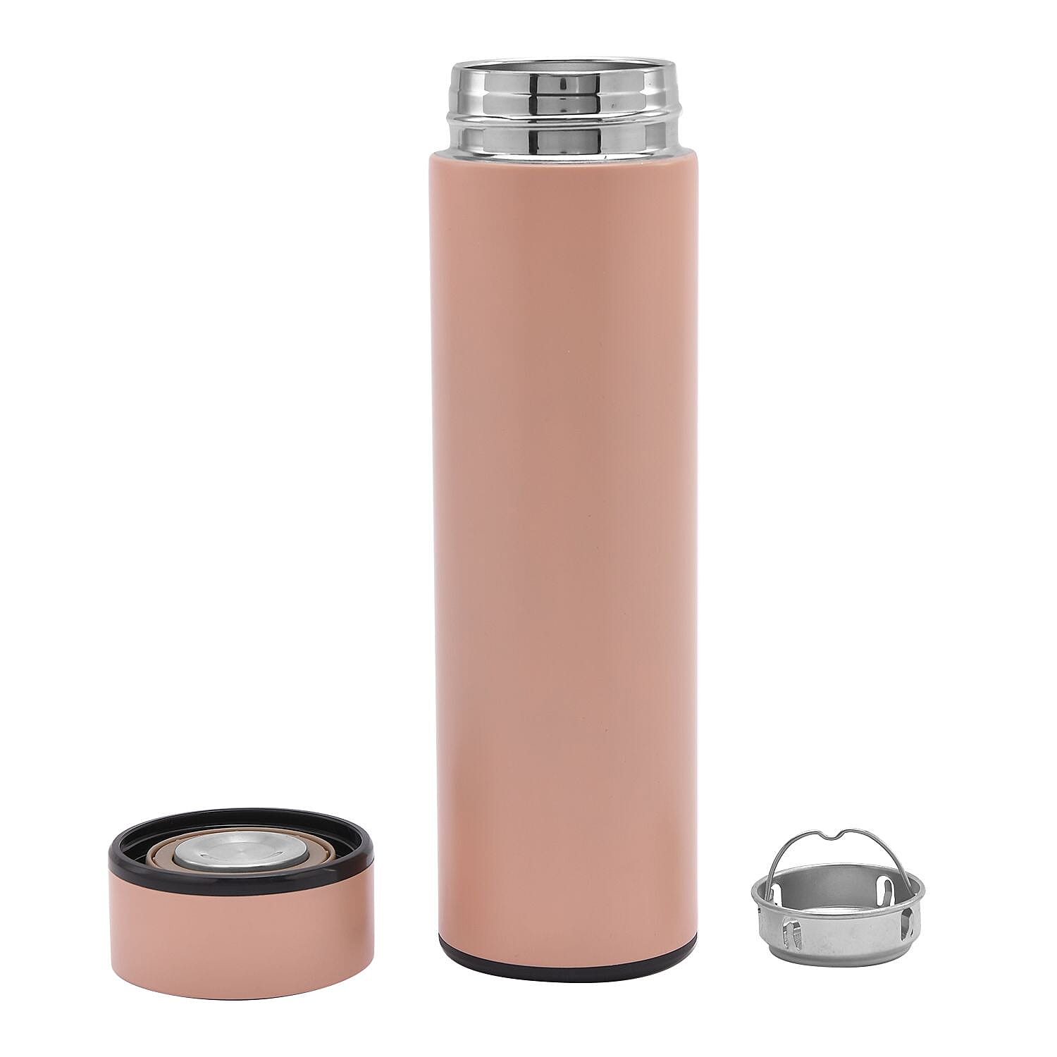 Hot & Cold Thermos Bottles with Tea infuser Vacuum Cup 500ml - Pink