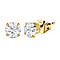 Moissanite Earring in 14K Gold Overlay Sterling Silver 0.90 ct 0.868 Ct.