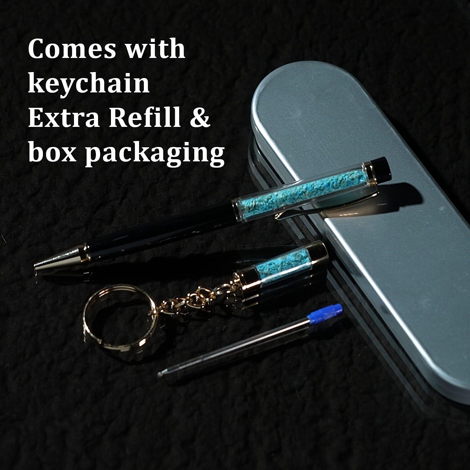 Sleeping Beauty Studded Ball Pen with Extra Refill - Golden & Black