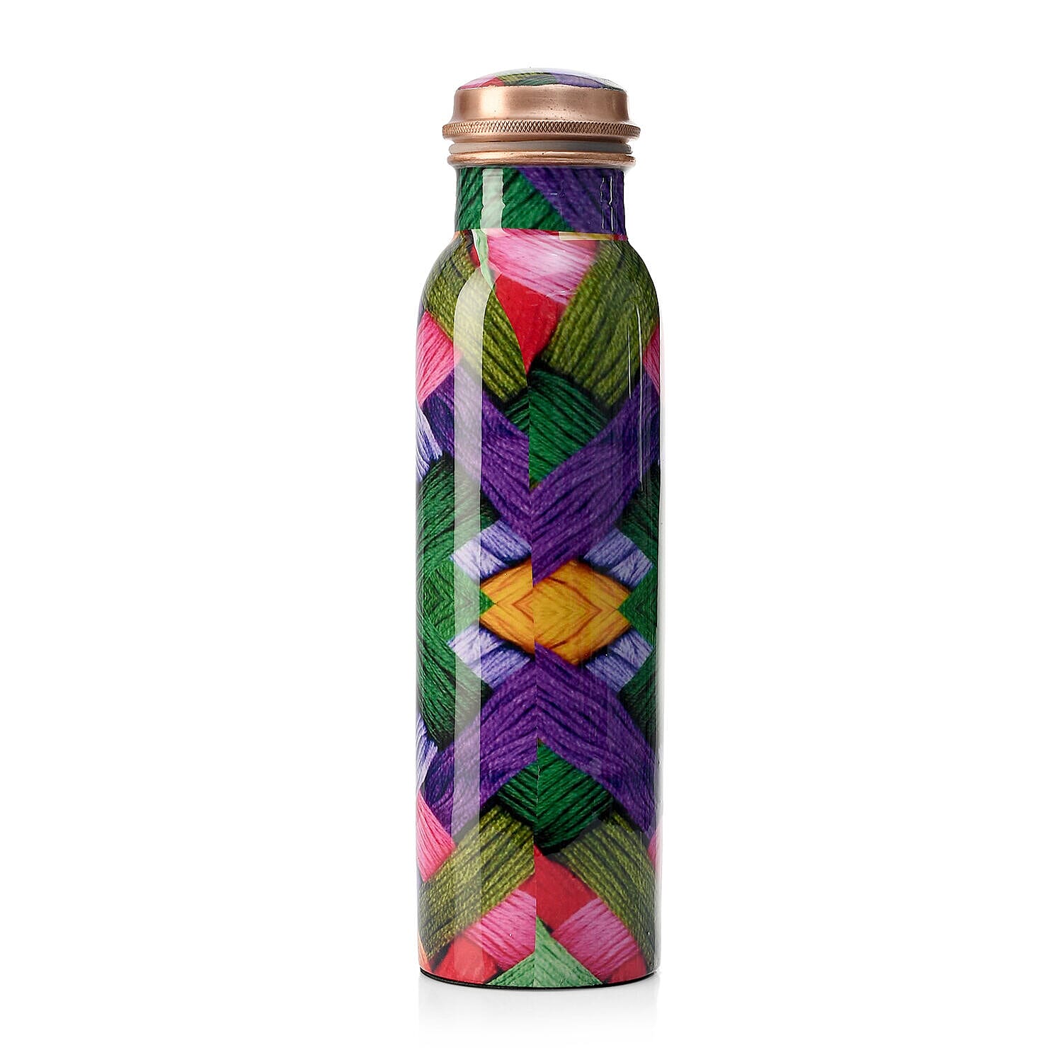 Abstract Print 100% Leak Proof Copper Bottle 900ml - Multi