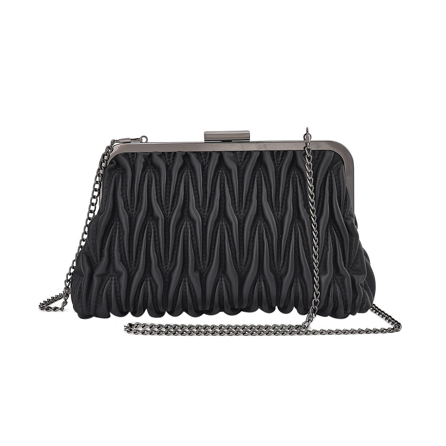 Black evening bag sales with shoulder strap