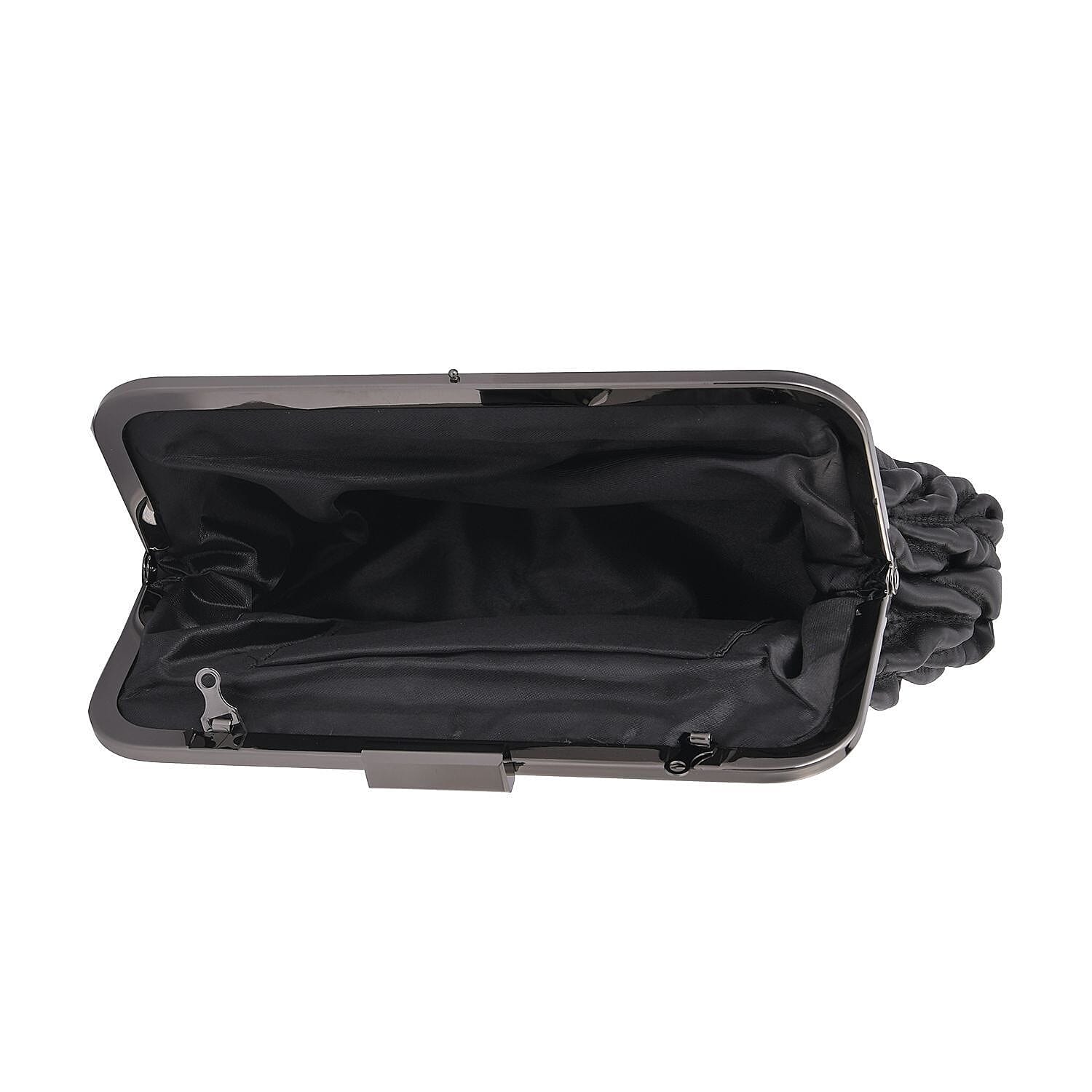 PU Quilted Patterned Clutch Bag with Shoulder Strap - Nude