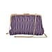 PU Quilted Patterned Clutch Bag with Shoulder Strap - Nude