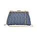 PU Quilted Patterned Clutch Bag with Shoulder Strap - Nude