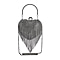 Sheeny Heart Shape Tassel Evening Clutch Bag (Size 15x16 Cm) - Black