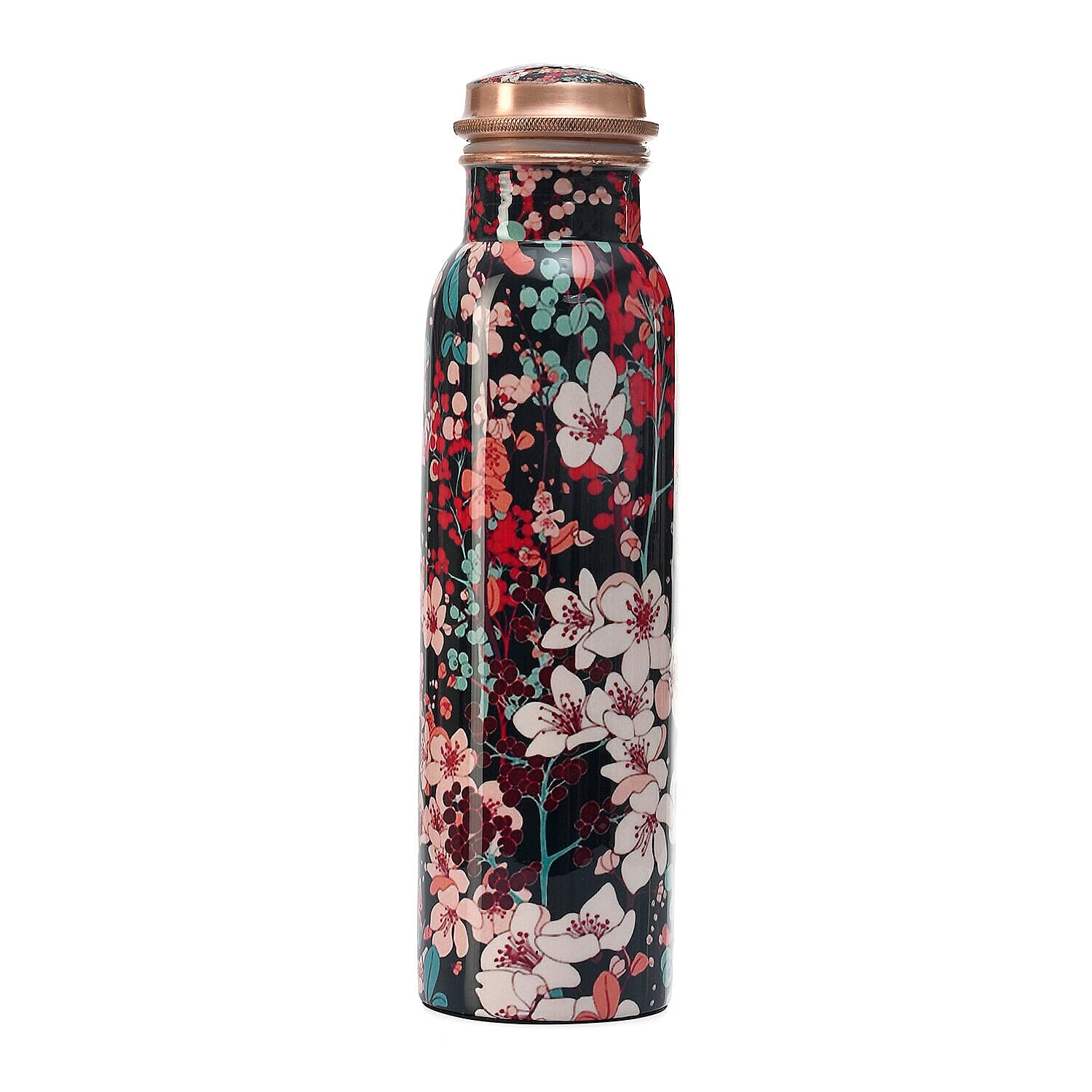 Floral Print 100% Leak Proof Copper Bottle 900ml - Floral