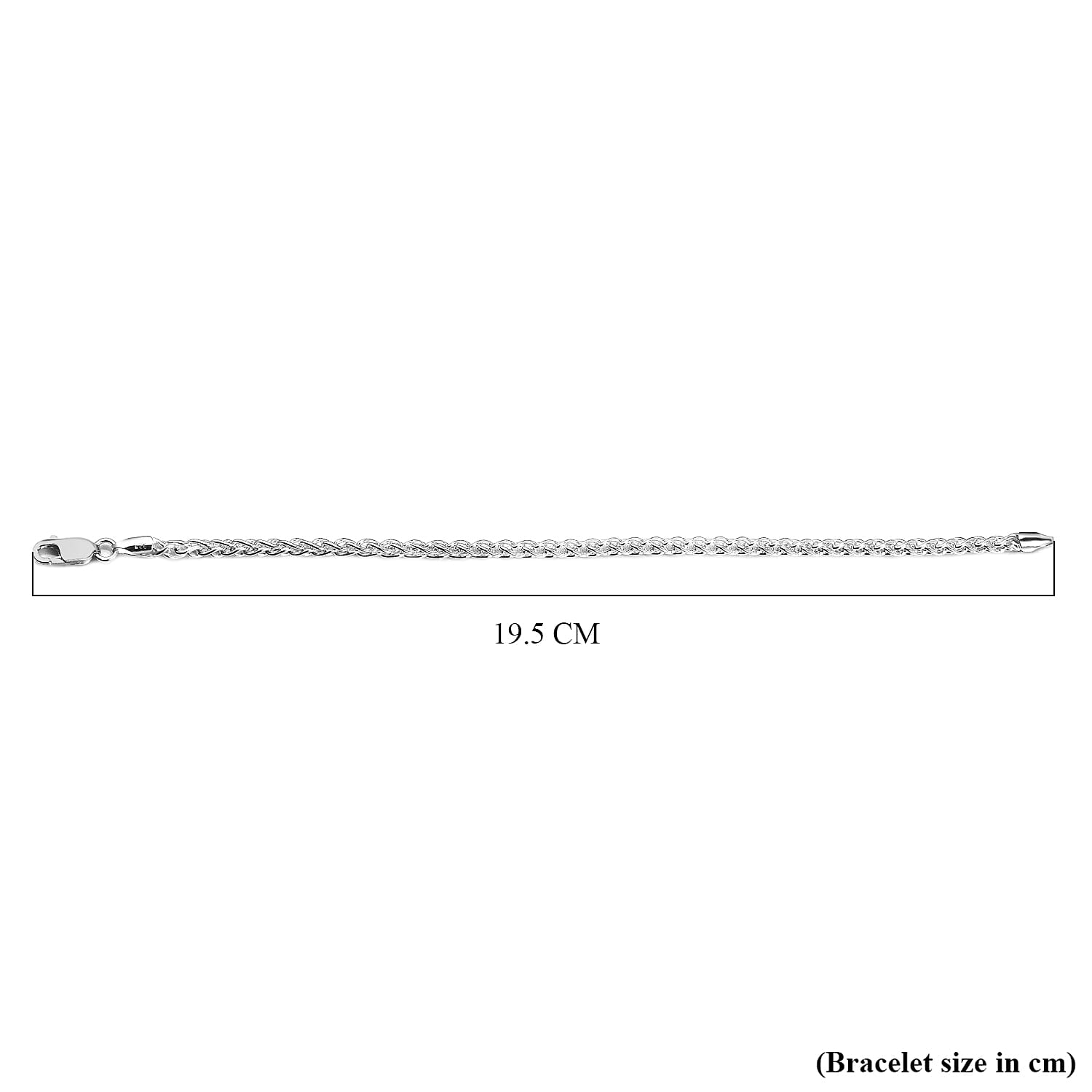 Monster Deal - Sterling Silver Spiga Bracelet (Size - 7.5) With Lobster Clasp, Silver Wt. 6.80 Gms