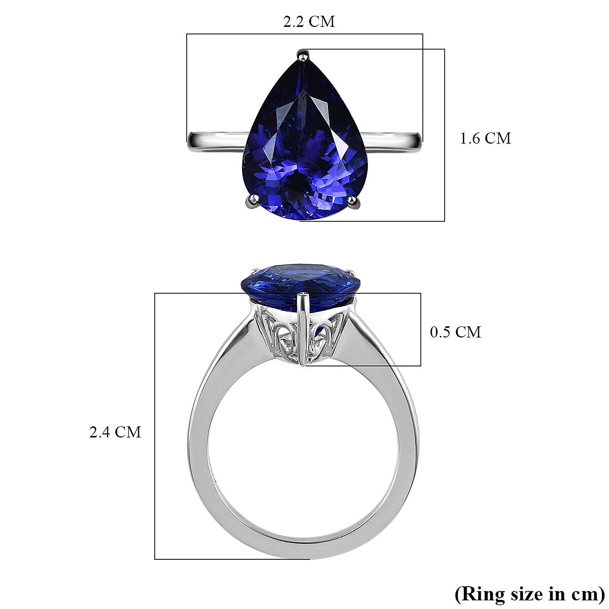 RHAPSODY 950 Platinum AAAA Tanzanite Solitaire Ring 5.24 Ct, Platinum Wt. 6.45 Gms. RHAPSODY 950 Platinum AAAA Tanzanite Solitaire Ring 5.24 Ct, Platinum Wt. 6.45 Gms.