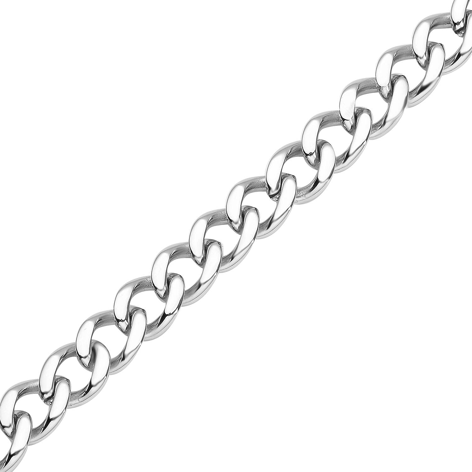 Cuban Link Curb Chain (Size - 18) With Lobster Clasp in Stainless Steel
