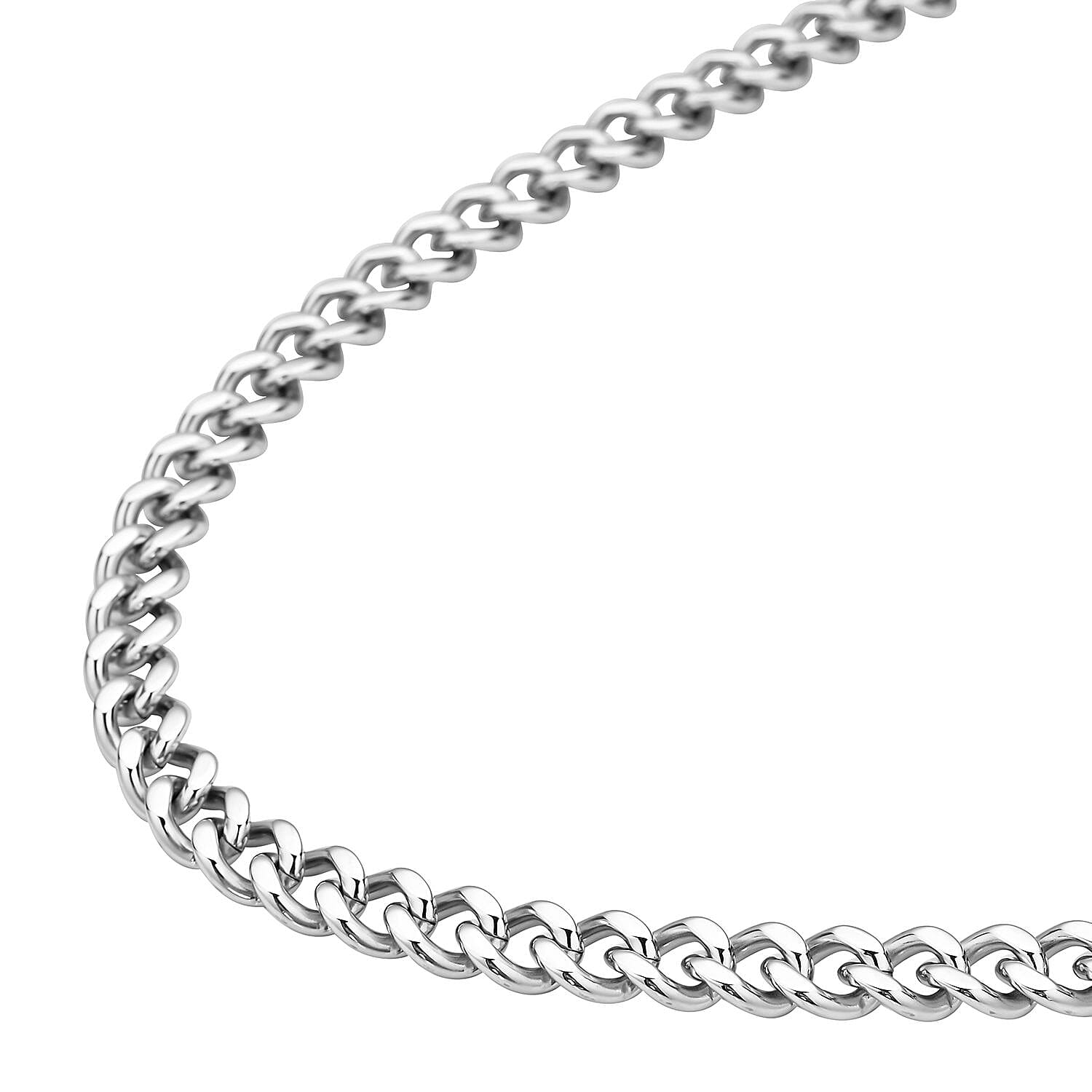 Cuban Link Curb Chain (Size - 18) with Lobster Clasp in Stainless Steel