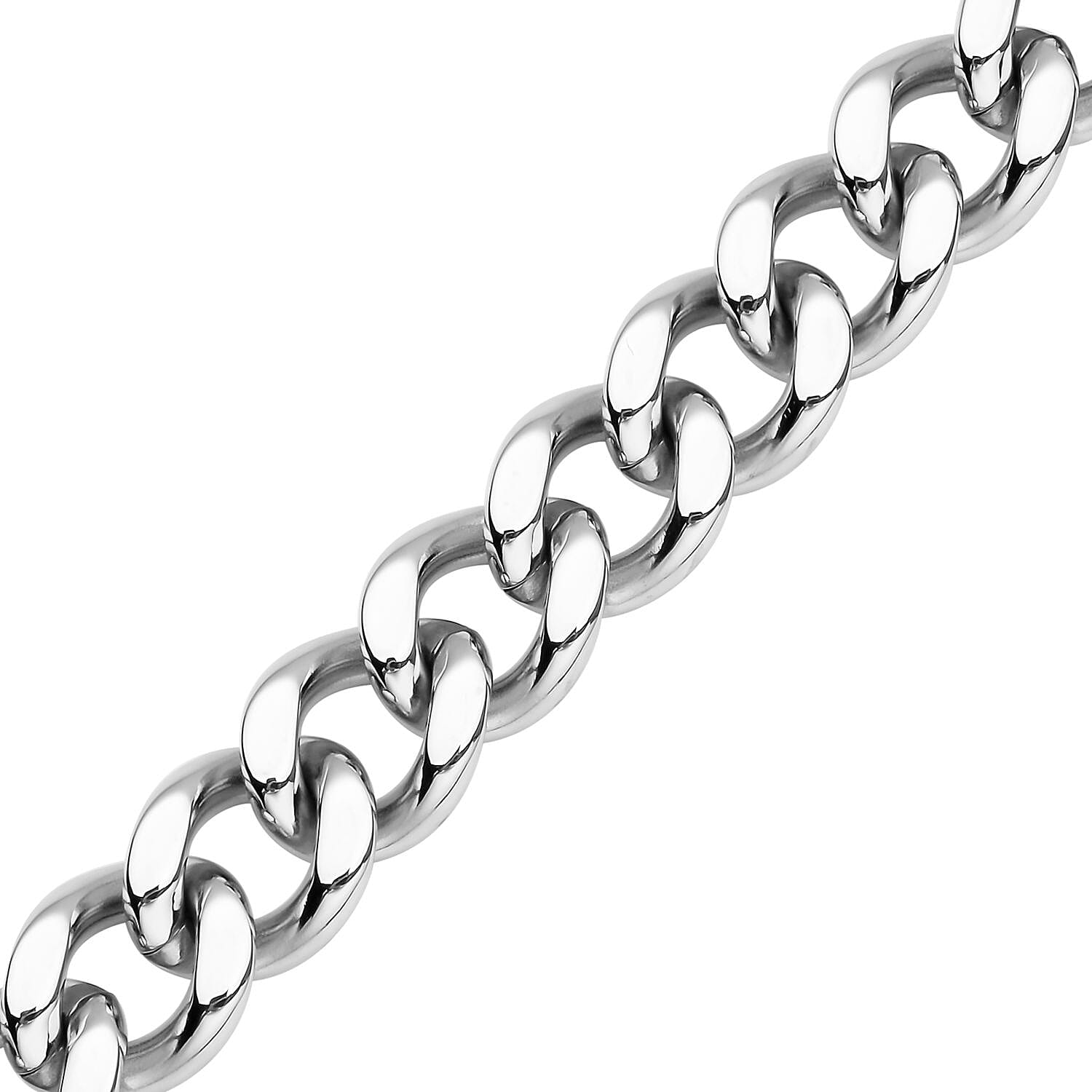 Cuban Link Curb Chain (Size - 18) with Lobster Clasp in Stainless Steel