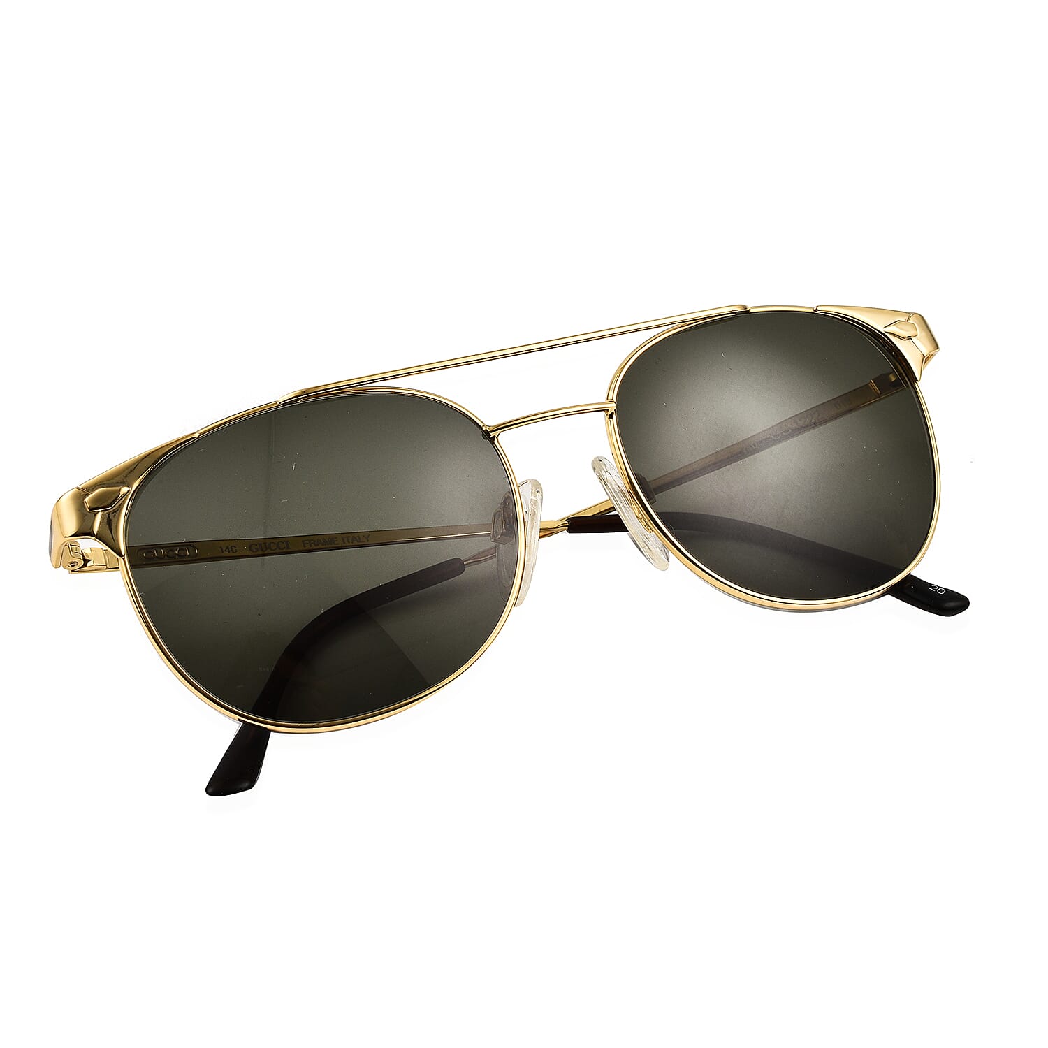 Gucci Unisex Aviator Sunglasses with Green Lenses - Green