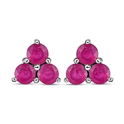 9K White Gold AA Serra Gaucha Citrine  Cluster Earring 0.64 ct,  Gold Wt. 0.84 Gms.