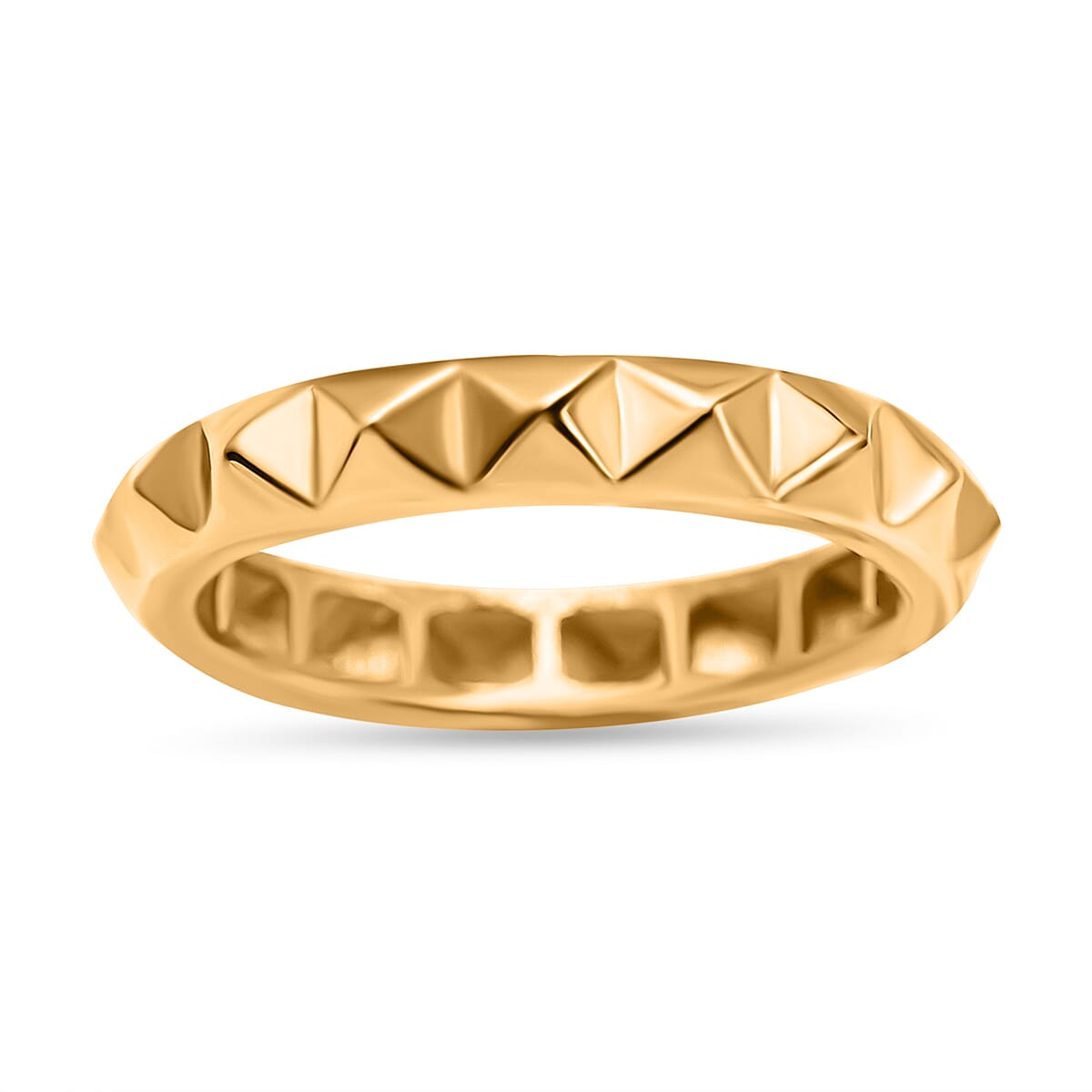 Maestro Collection - Italian Made 9K Yellow Gold Pyramid Ring