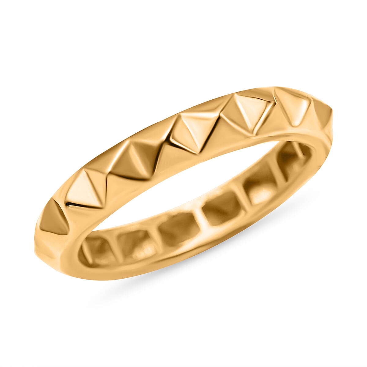 Maestro Collection - Italian Made 9K Yellow Gold Pyramid Ring