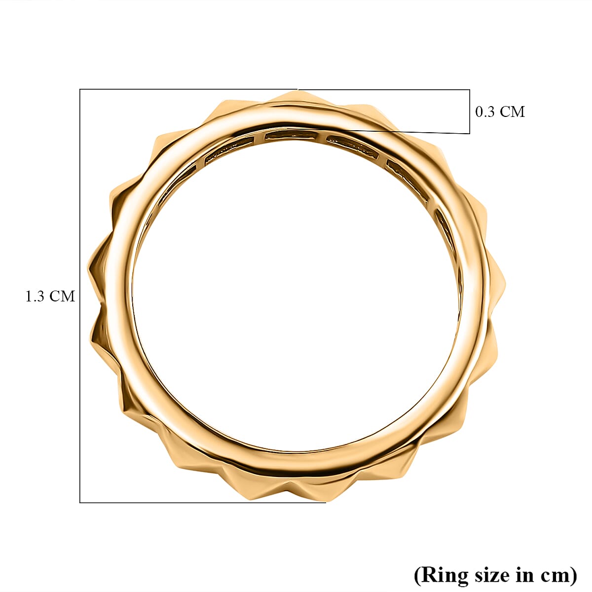 Maestro Collection - Italian Made 9K Yellow Gold Pyramid Ring