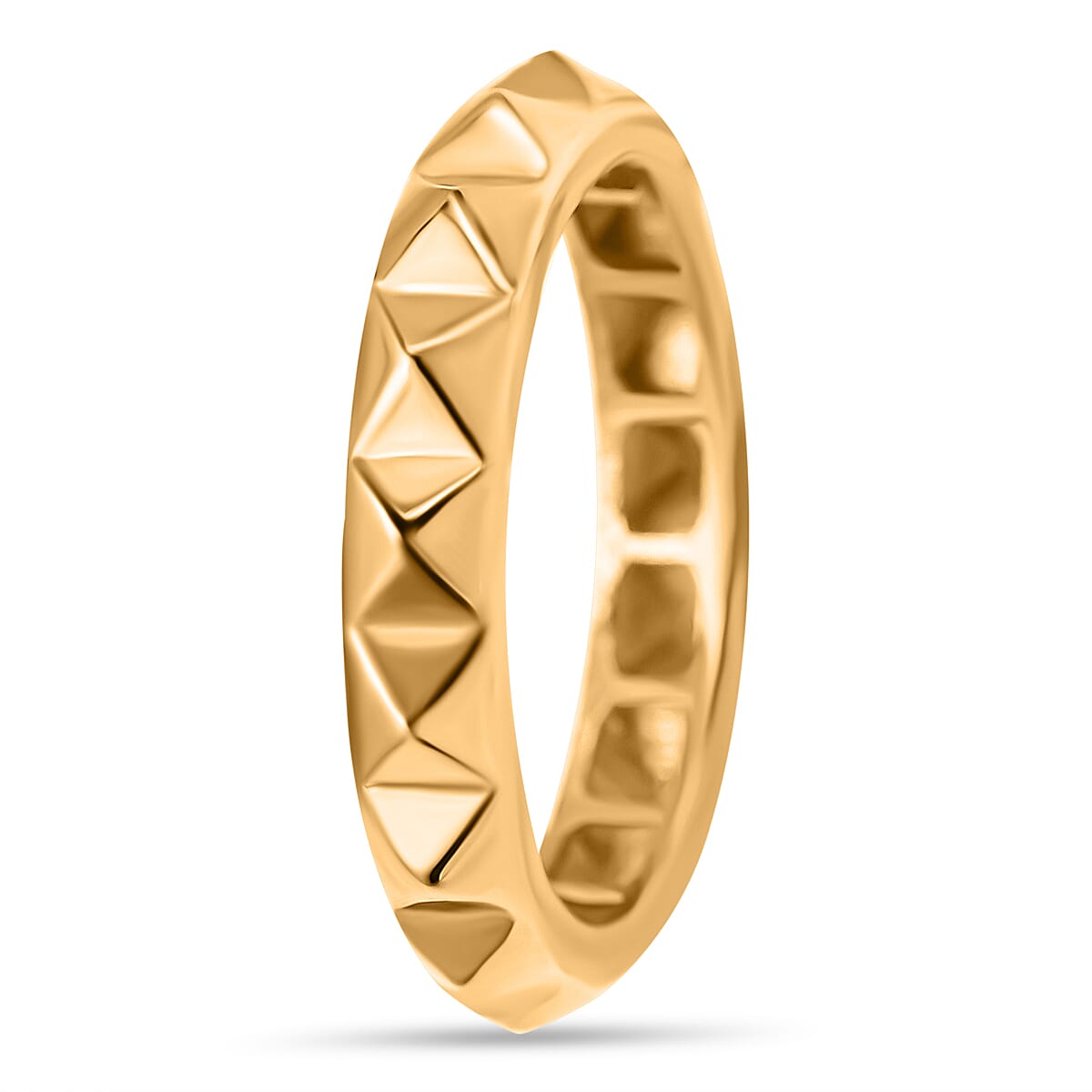 Maestro Collection - Italian Made 9K Yellow Gold Pyramid Ring