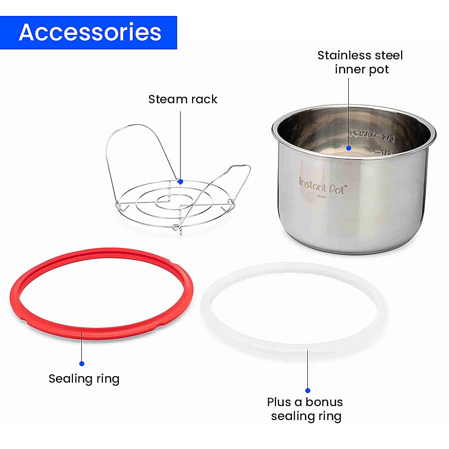 Instant Pot Duo Nova Plus Mult-Use Pressure Cooker  - 5.7Litre -  Pressure Cooker, Saute Pan, Steamer, Slow Cooker, Rice Cooker, Food Warmer & Yoghurt Maker