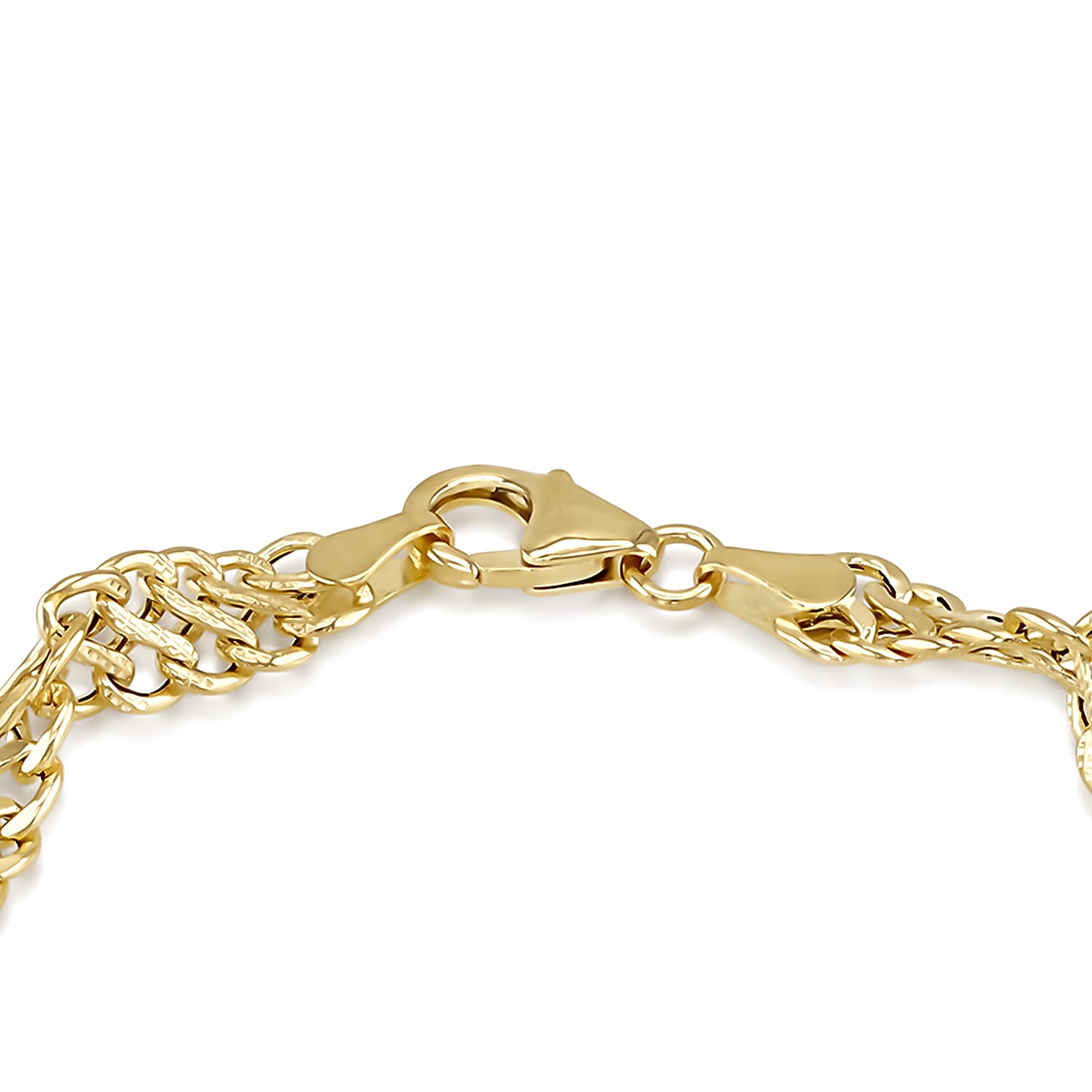 9K Yellow Textured Twist Curb 7.5 Inch