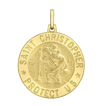 https://tjcuk.sirv.com/Products/71/5/7159850/9K-Yellow-Gold-24-mm-30mm-Saint-Christopher-Round-Satin-Pendant_7159850.jpg?w=342&h=342