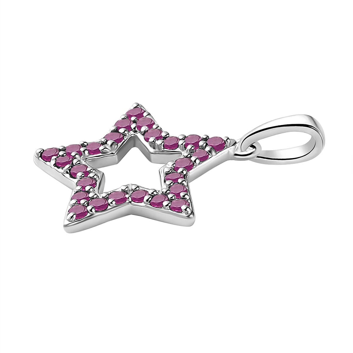 RHAPSODY 950 Platinum AAAA Ruby Star Pendant