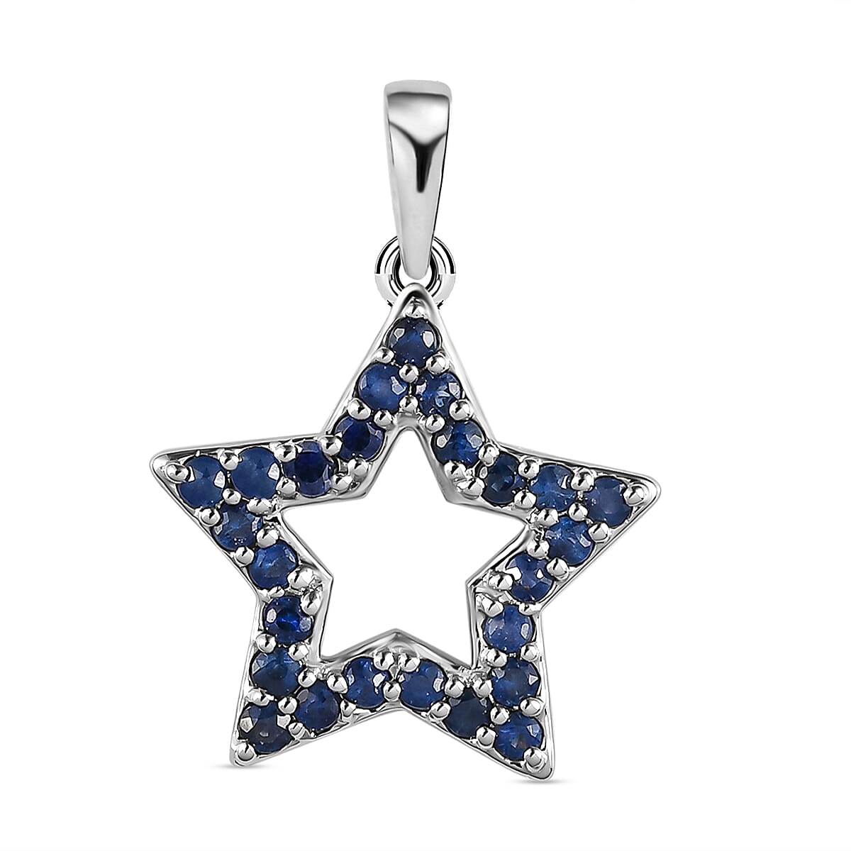 RHAPSODY 950 Platinum AAAA Ceylon Sapphire Star Pendant