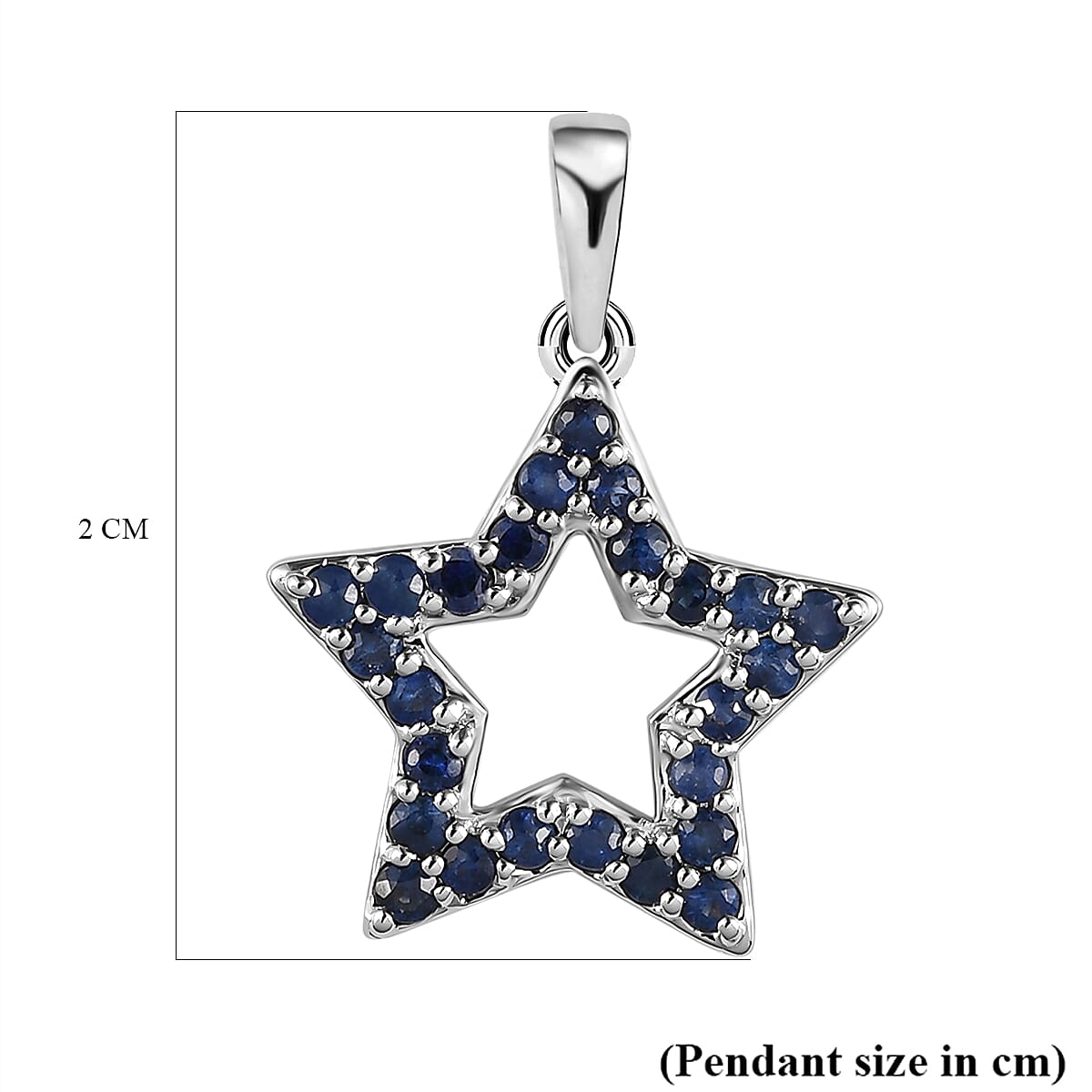 RHAPSODY 950 Platinum AAAA Ceylon Sapphire Star Pendant