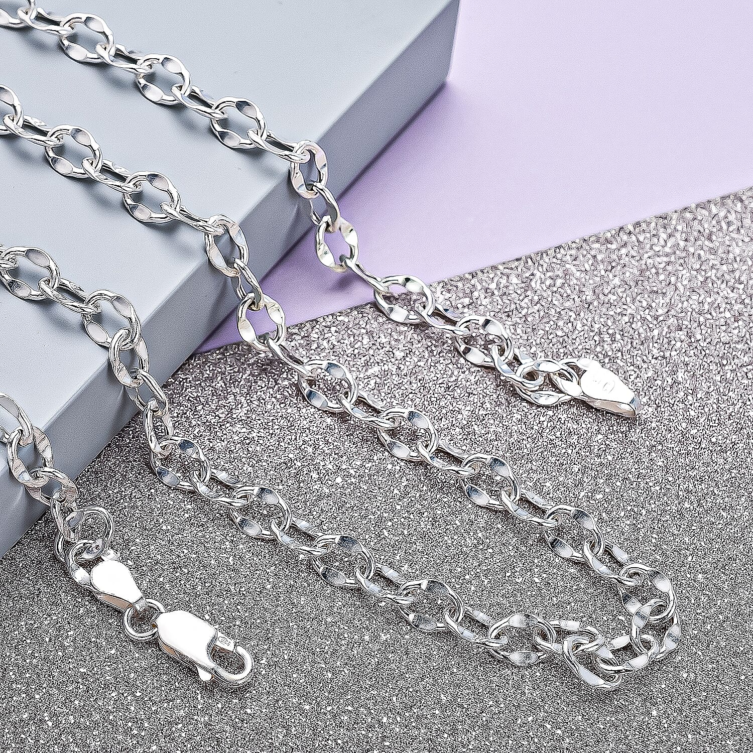 Sterling Silver Rolo Necklace (Size - 20) Silver Wt. 5.61 Gms