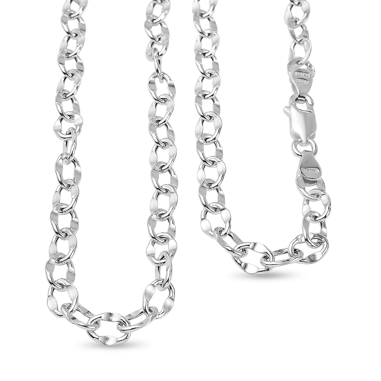 Sterling Silver Rolo Necklace (Size - 20) Silver Wt. 5.61 Gms