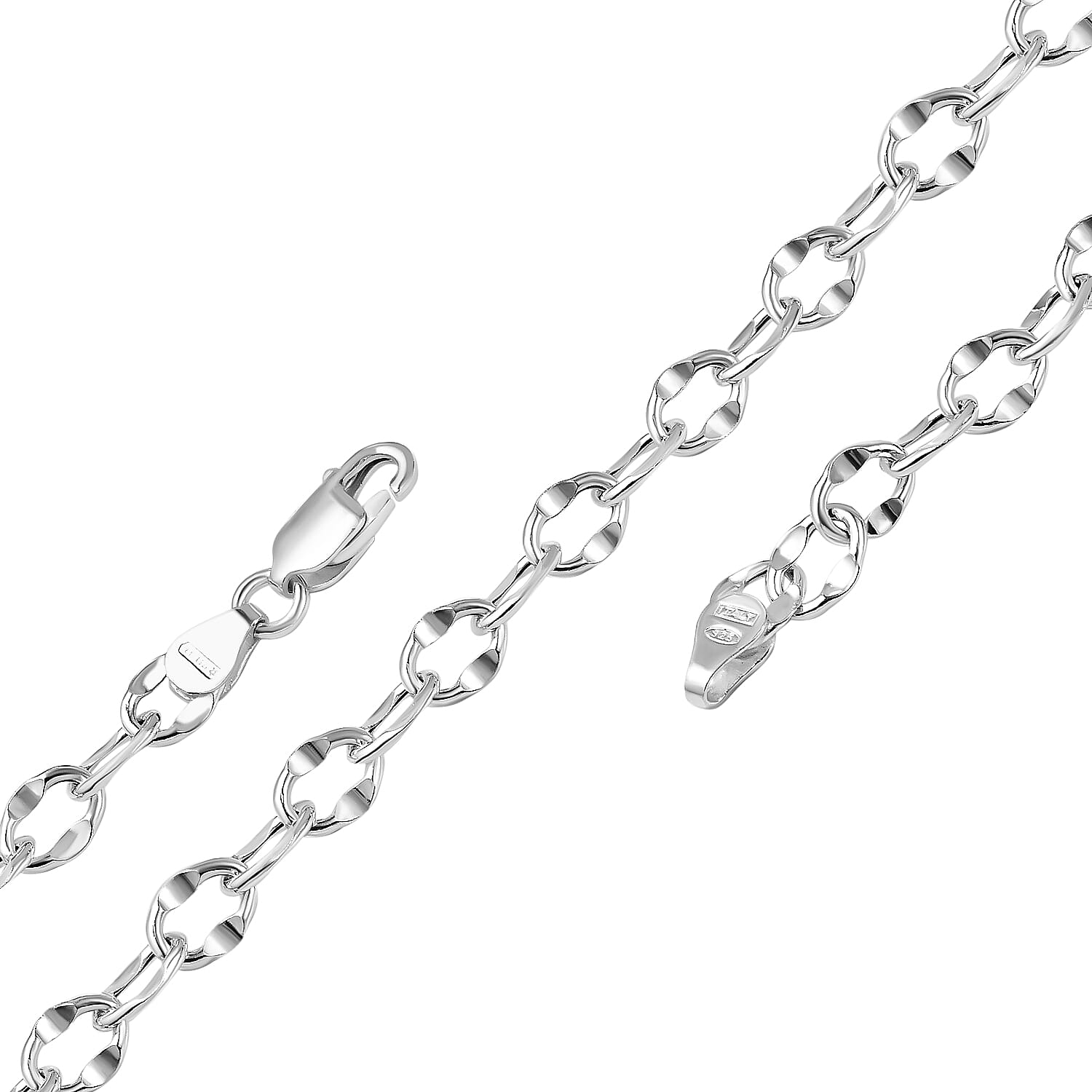 Sterling Silver Rolo Necklace (Size - 20) Silver Wt. 5.61 Gms
