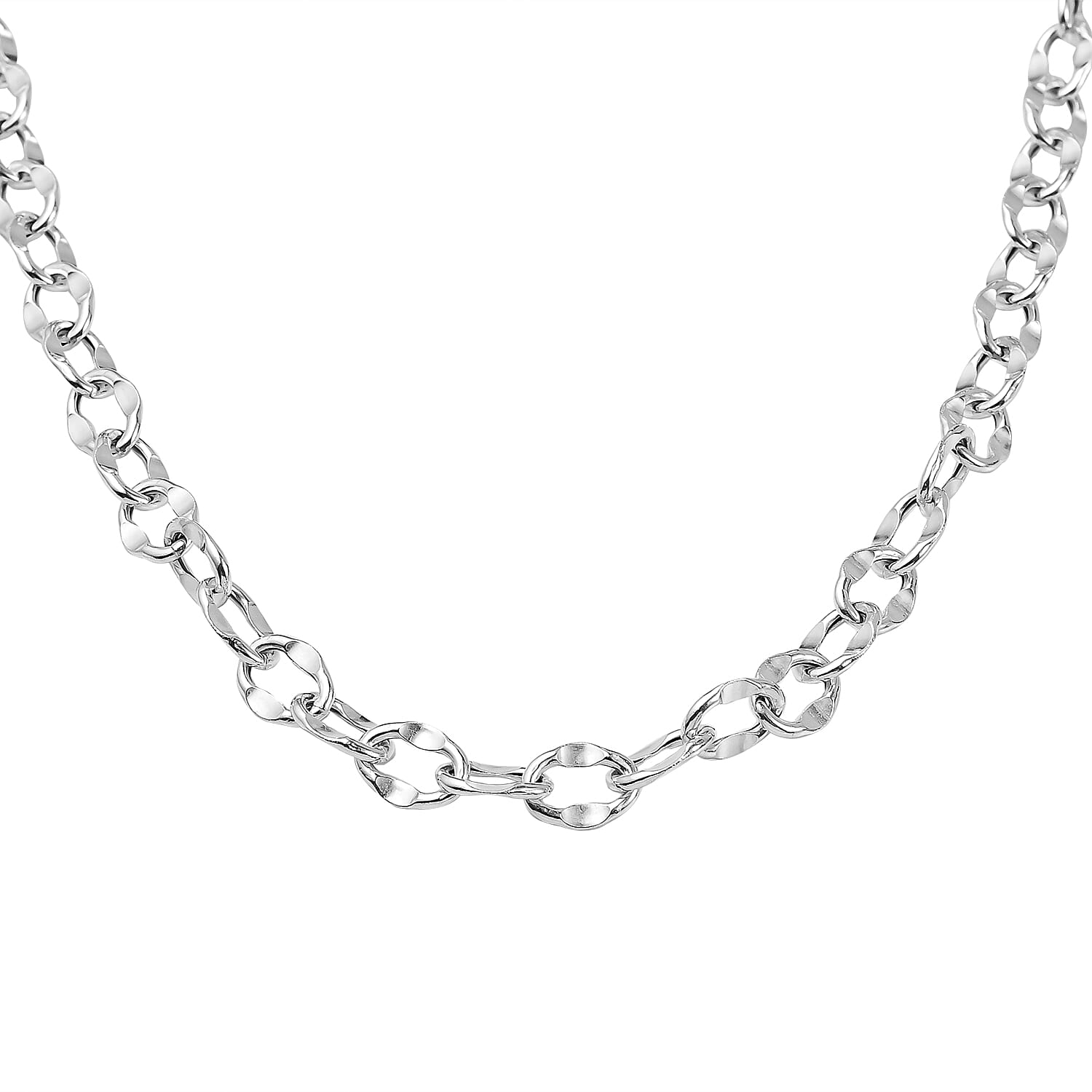 Sterling Silver Rolo Necklace (Size - 20) Silver Wt. 5.61 Gms
